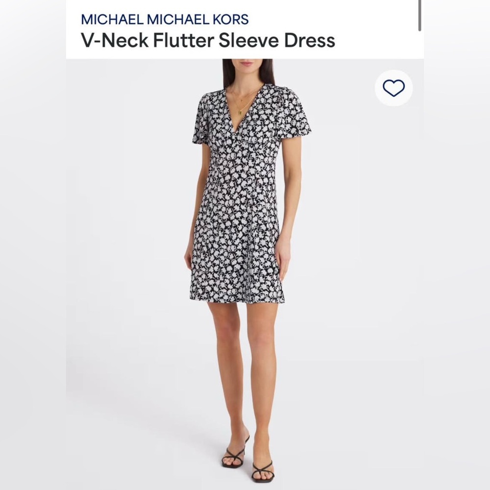 Michael Kors Black and White Floral Dress